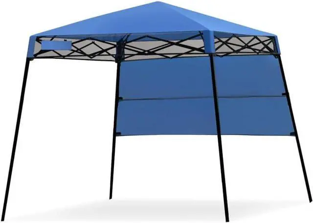 Alt view image 2 of 6 - Fireflowery 7 x 7 Pop Up Canopy Tent, Portable Shelter Canopy w/Backpack, Outdoor Instant Canopy Tent, Lightweight & Compact for Hiking, Fishing, Camping, Picnic (7'x7' Base, 6'x6' top)