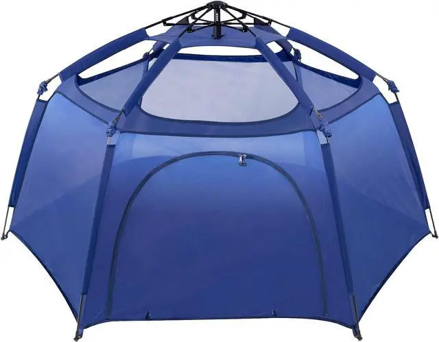 Main image of Baby Playpen Play Yard 84"x84"x44Large Pop Up Playpen Foldable Play Tent Indoor & Outdoor Kids Tent Lightweight Safe Space Canopy for Infants Toddlers Pets, Navy