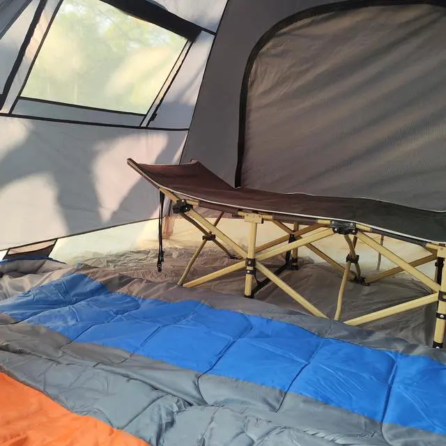 Alt view image 3 of 7 - 1/2/3/4 Person Pop-Up Camping Tent, Instant Setup Family Tent with Double Layer & Large Mesh Windows, Portable for Hiking, Backpacking & Outdoor Adventures, Waterproof & Windproof