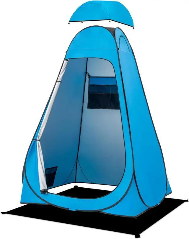 Main image of Pop Up Shower Tent, Portable Privacy Camping Changing Tent, Camp Toilet Bathroom Pod with Rain Shelter & Windows, UPF 50+ & Waterproof, 47.2" x 47.2" x 74.8"