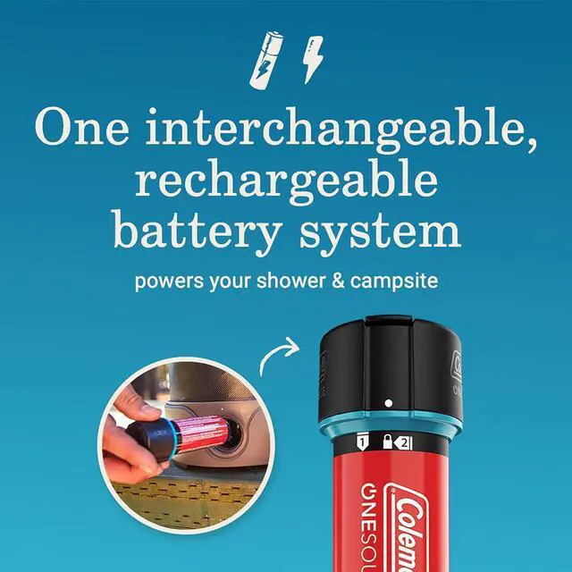 Alt view image 2 of 7 - OneSource Rechargeable Outdoor Camping Gear: Camp Shower, Cordless Vacuum, Fan, Speaker, & Air Pump Options with Included Rechargeable Battery