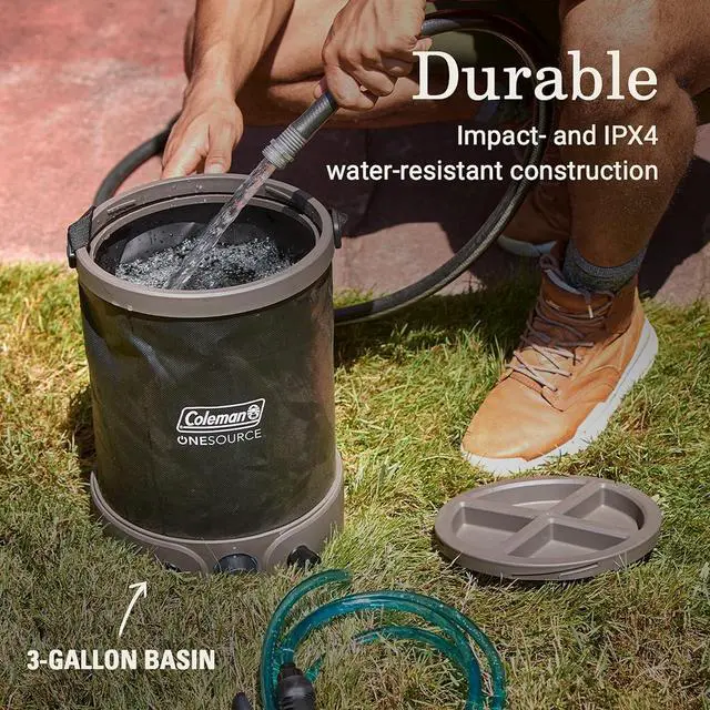 Alt view image 3 of 7 - OneSource Rechargeable Outdoor Camping Gear: Camp Shower, Cordless Vacuum, Fan, Speaker, & Air Pump Options with Included Rechargeable Battery