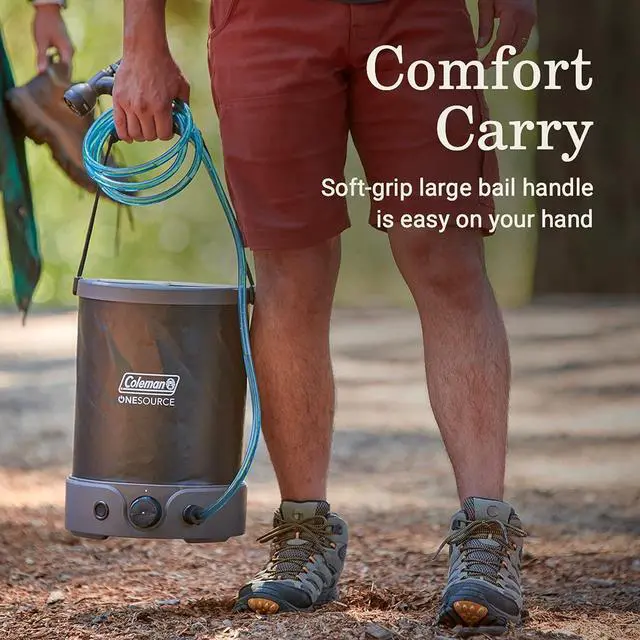 Alt view image 4 of 7 - OneSource Rechargeable Outdoor Camping Gear: Camp Shower, Cordless Vacuum, Fan, Speaker, & Air Pump Options with Included Rechargeable Battery