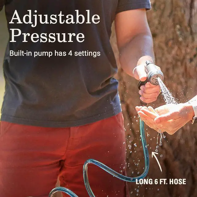 Alt view image 5 of 7 - OneSource Rechargeable Outdoor Camping Gear: Camp Shower, Cordless Vacuum, Fan, Speaker, & Air Pump Options with Included Rechargeable Battery