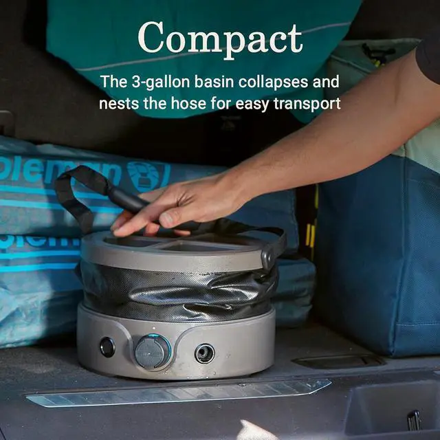 Alt view image 6 of 7 - OneSource Rechargeable Outdoor Camping Gear: Camp Shower, Cordless Vacuum, Fan, Speaker, & Air Pump Options with Included Rechargeable Battery