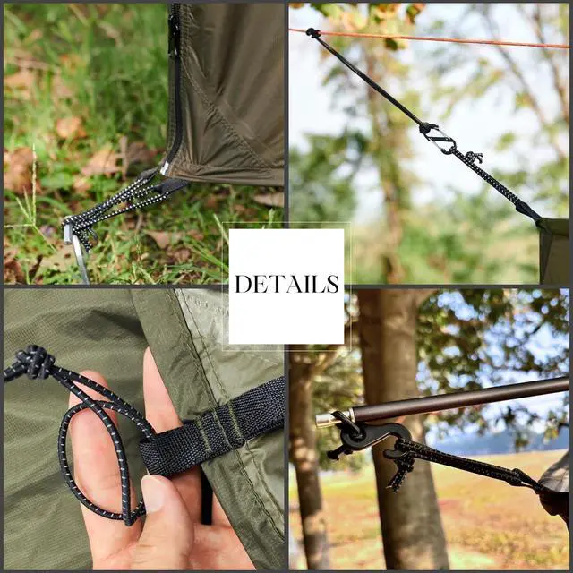 Alt view image 3 of 7 - Portable Privacy Shower Tent with Pole, Ultralight Camping Shower Shelter Portable Toilet Tent Bathroom Tent Privacy Changing Dressing Room for Outdoor Use Camping Hiking Backpacking