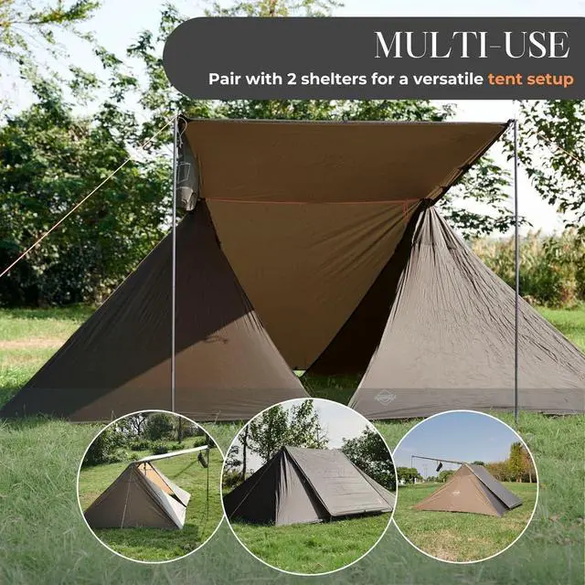 Alt view image 6 of 7 - Portable Privacy Shower Tent with Pole, Ultralight Camping Shower Shelter Portable Toilet Tent Bathroom Tent Privacy Changing Dressing Room for Outdoor Use Camping Hiking Backpacking