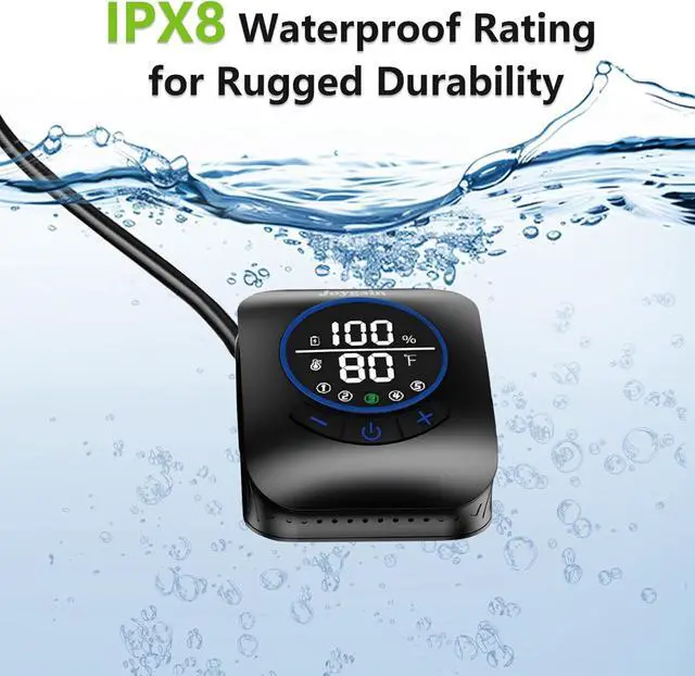 Alt view image 6 of 7 - Portable Camping Shower with 8000mAh Rechargeable Battery - Lightweight Outdoor Shower Pump with 2.5m Hose, Hook & Suction Cup, for Van Life, RV, Pet, Hiking, Beach, Festival Use