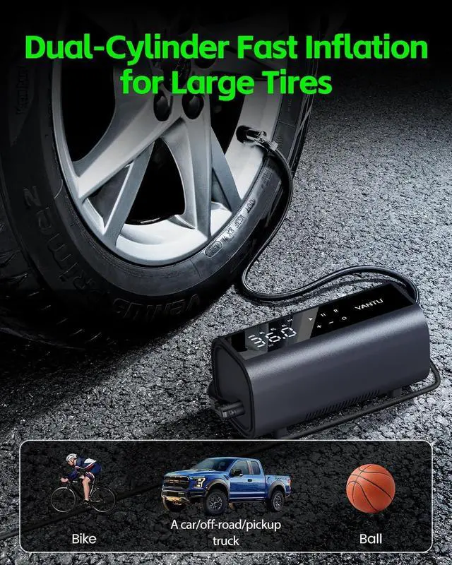 Alt view image 2 of 6 - 111-Piece Car Emergency Kit - Tire Inflator Portable Air Compressor & Jumper Cables for Car - Winter Auto Assistance Kit with Tow Straps, Car Safety Hammer, Tire Repair Kit, & First Aid Kit