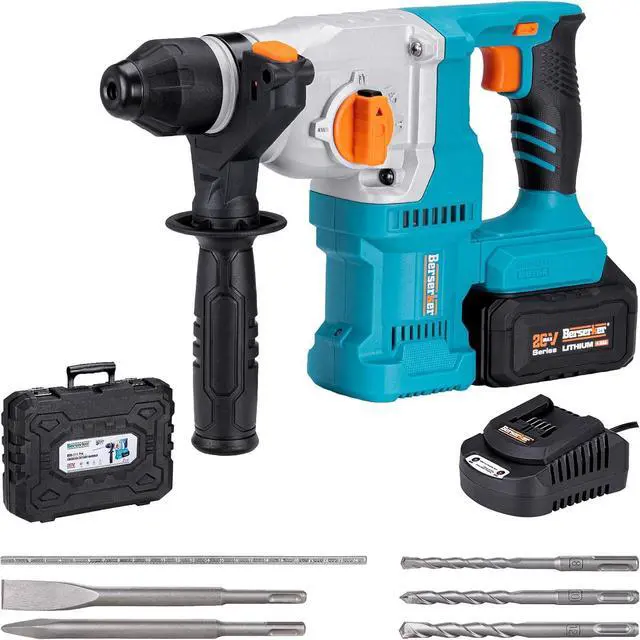 Main image of 20V Cordless 1-1/8" Rotary Hammer Drill SDS-Plus Brushless Motor with Safety Clutch, 4.0Ah Lithium-Ion Battery Powered, 3.0A Fast Charger, 4 Modes Variable Speed Rotomartillo for Concrete