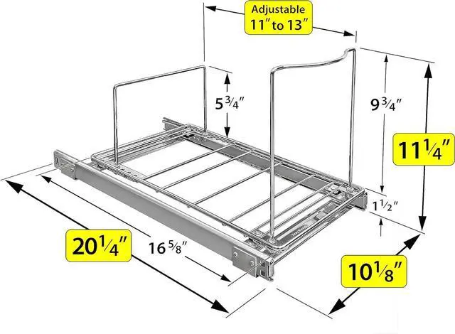 Alt view image 6 of 7 - ® Pull-Out Trash Can Drawer  Sliding Organizer for Kitchen Cabinet or Under-Sink Use  Heavy Duty Storage Rack (Bin Not Included)