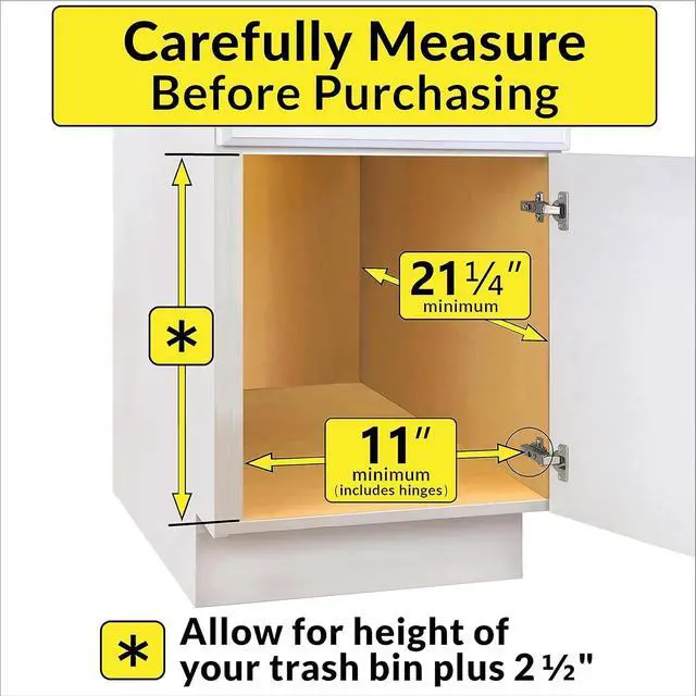 Alt view image 4 of 7 - ® Pull-Out Trash Can Drawer  Sliding Organizer for Kitchen Cabinet or Under-Sink Use  Heavy Duty Storage Rack (Bin Not Included)