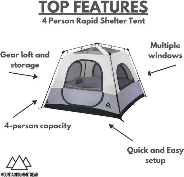 Alt view image 2 of 7 - Caddis Rapid 4/6-Person Pop Up Tent for Easy Setup, 4/6 Person Capacity for Camping, by Caddis Sports Inc.