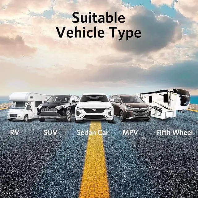 Alt view image 6 of 7 - TM3 RV Tire Pressure Monitoring System, Tire Pressure Monitor with Solar Charge, TPMS with 4 Sensors(Max to 10) & 6 Alarm Modes, 2024 Updated w/Color LCD Display, 0-87PSI for RV/Trailer/Truck