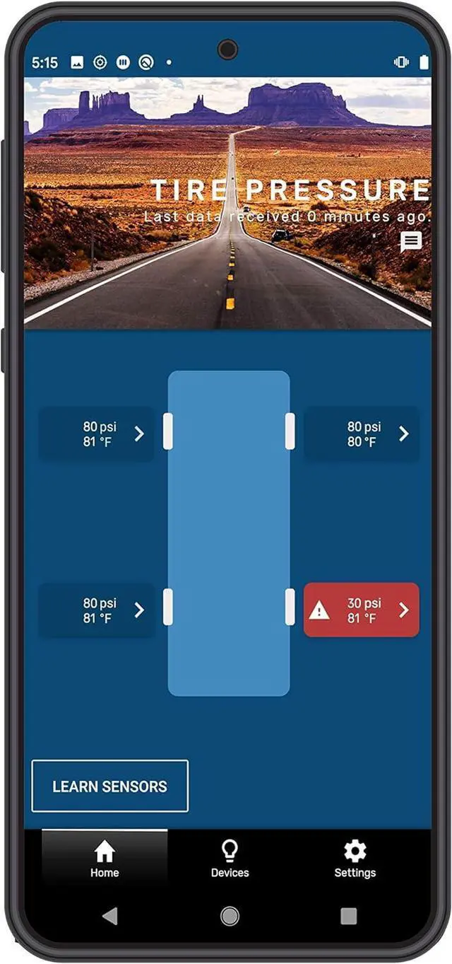 Alt view image 7 of 7 - Tire LINC Tire Sensors (2 Pack) for RVs, 5th Wheels, Motorhomes, Tow Vehicles, Easy DIY Installation on Valve Stem, OneControl App Compatible - 2020106299