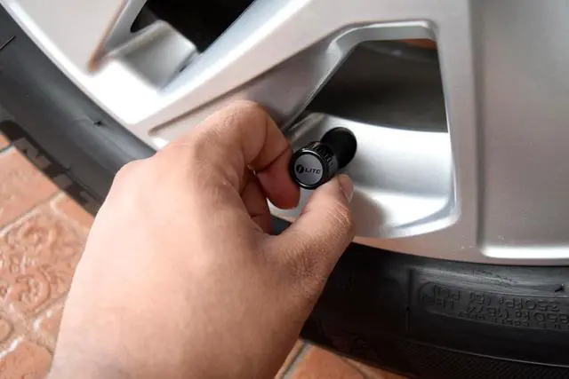 Alt view image 4 of 7 - TIRE LITE TPMS Sensor - Wireless Tire Pressure Monitoring System with Bluetooth 5.0 | Real-Time Tire Pressure Sensor | Easy DIY Installation for Car SUV & 4x4 | Compatible with iOS & Android