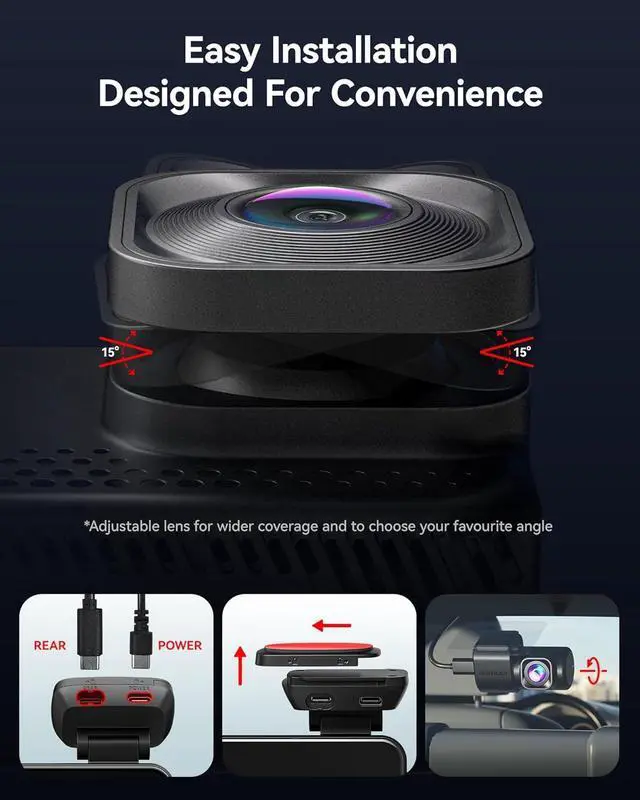 Alt view image 7 of 7 - REDTIGER ViewClear 70 4K+2.5K Dash Cam Front and Rear, STARVIS 2 IMX678 x Wondrix Sensor, Dual HDR Hyper Night Clarity, 5.8GHz WiFi 6, 30MB/S Fast Download, Dash Camera with 24H Parking Monitor