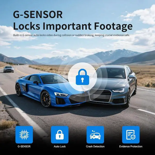 Alt view image 5 of 7 - G814 11" 4K+2.5K Rear View Mirror Camera  No WiFi/Bluetooth, Mirror Dash Cam Front and Rear, Pure Evidence Recorder, Dash Cam for Cars, 3X Zoom, 64GB Card Included