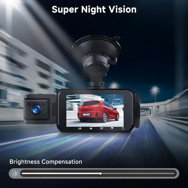 Alt view image 6 of 7 - 4 Channel Dash Cam Front Rear Inside Exterior, IPS 4K/2K Mini Dashcam Quad Car Camera with GPS WiFi, Wireless 4 Lens Dashcam, Night Vision, Parking Mode, Loop Recording, 128GB SD Card Included