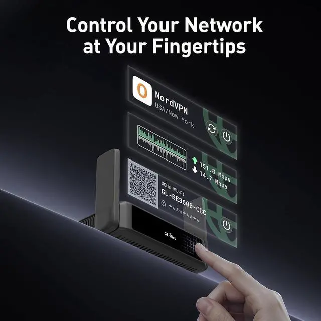 Alt view image 2 of 7 - GL-BE3600 (Slate 7) Portable Travel Router, Pocket Dual-Band Wi-Fi 7, 2.5G Router, Portable VPN Routers WiFi for Travel, Public Computer Routers, Business Trip, Moblie/RV/Cruise/Plane