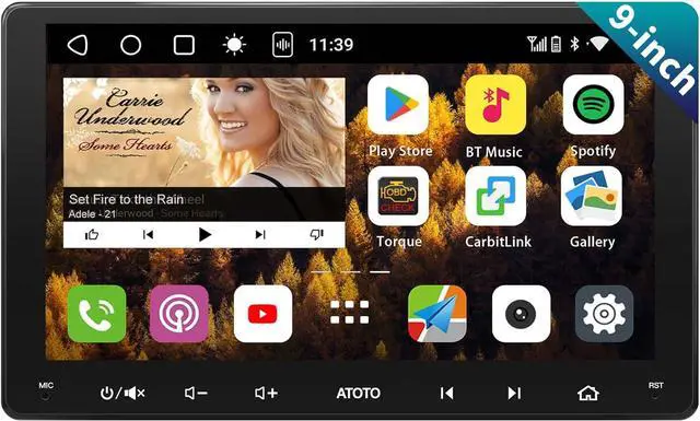 Main image of S8 8-core 9 inch QLED Double Din Android Car Stereo, Wireless CarPlay & Android Auto, Built-in 4G,WiFi/BT/USB Tethering, 2 Bluetooth, 4G+32G Car Radio, SCVC&DSP, AI Chat, MirrorLink,S8G2094MS