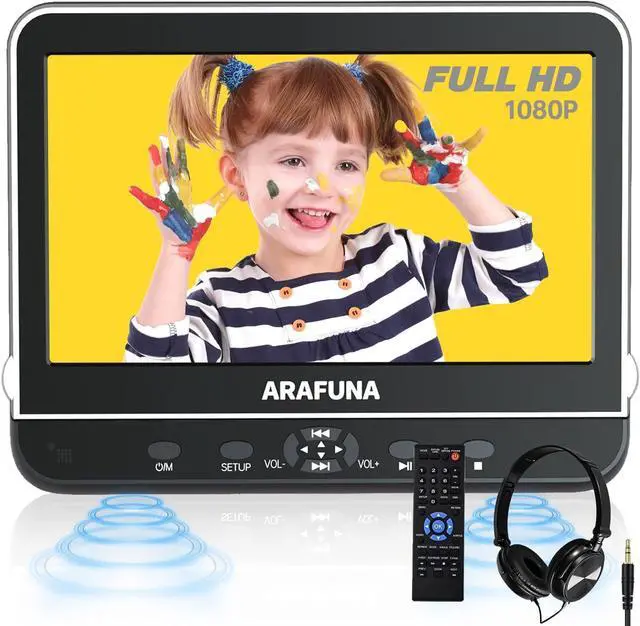 Main image of Car DVD Player with Headrest Mount, 10.5'' Headrest DVD Player for car with HDMI Input, Portable DVD Player for Car Support 1080P HD Video, USB/SD,Regions Free, Last Memory, Black