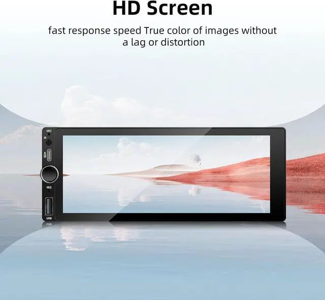 Alt view image 4 of 7 - Type-C&USB Single-Din-Car-Radio with Wireless-appl e-Carplay & Android-Auto,Carplay Screen for Car,6.86 Inch Touchscreen,Bluetooth Handsfree, Backup Camera, FM Radio