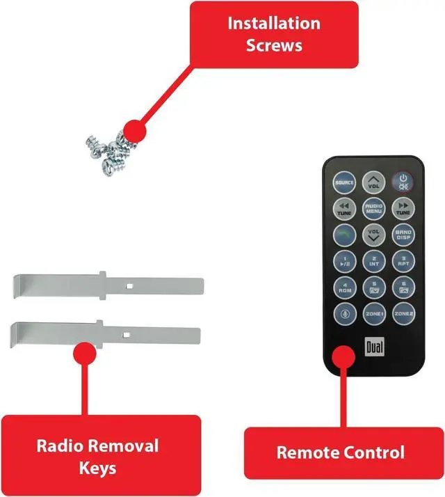 Alt view image 7 of 7 - John Deere Tractor Radio | 7-Character LCD | Weatherproof | Built-in Bluetooth | USB Port | Also Fits McCormick, JCB, + Case IH Tractors | Plug N Play Wiring Harness w/Headphone Jack
