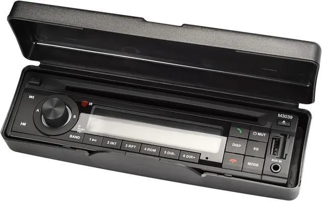 Alt view image 4 of 7 - Marine/RV/Car Stereo Multimedia Receiver with Multi-Zone Control, DVD/CD/USB/AUX Player, Bluetooth, 40W x 4, Remote Control