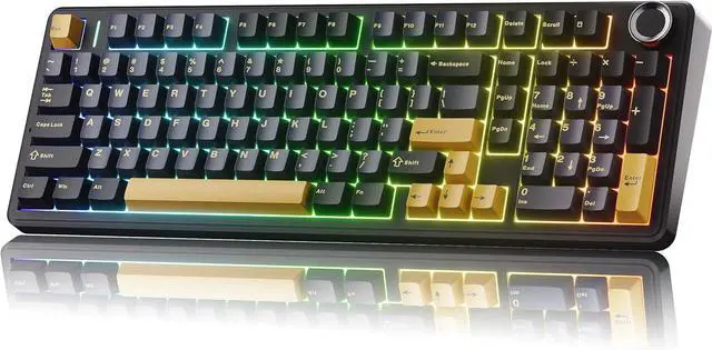 Main image of x Aula F99 Pro 99% Mechanical Gaming Keyboard  Wireless Bluetooth, 2.4Ghz RF, USB-C Wired Keyboard with RGB Backlit, Hot-Swappable Pre-lubed Linear Switches, PBT Keycaps, Numpad, Volume Knob
