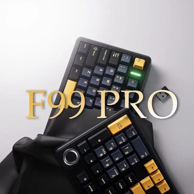 Alt view image 2 of 6 - x Aula F99 Pro 99% Mechanical Gaming Keyboard  Wireless Bluetooth, 2.4Ghz RF, USB-C Wired Keyboard with RGB Backlit, Hot-Swappable Pre-lubed Linear Switches, PBT Keycaps, Numpad, Volume Knob