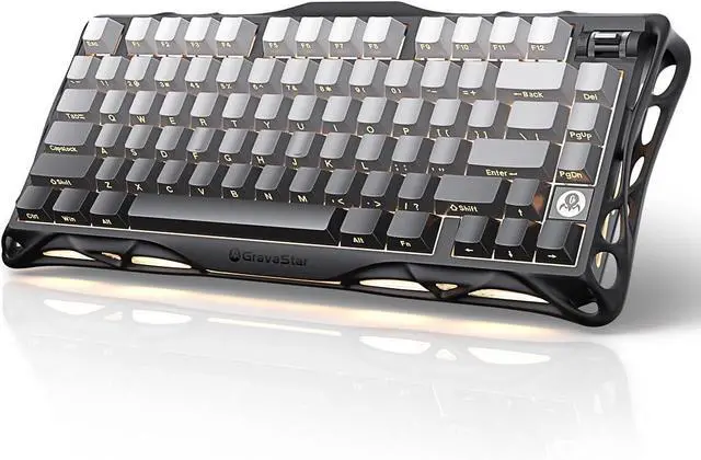 Main image of GravaStar Mercury K1 75% Wireless Mechanical Gaming Keyboard, Aluminum Alloy, Gasket Compact Custom Keyboard Hot-Swap Socket, Linear Switches, RGB Backlit - Gradient Black