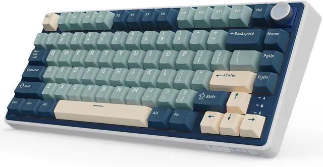 Main image of RK ROYAL KLUDGE R75 Wireless Mechanical Keyboard, 75% Percent Custom Gaming Keyboard Gasket Mount RGB Backlit with Knob & PBT Keycaps, BT5.1/2.4GHz/USB-C, Hot Swappable Cream Switch