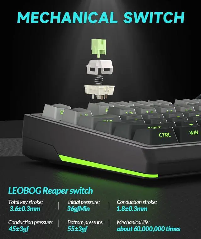 Alt view image 5 of 7 - KI99 Pro 96% Wireless Mechanical Keyboard, RGB Gaming Keyboard, Hot-Swappable Pre-Lubed Switches, Gasket Structure Creamy Keyboards for Gamer/PC/Laptop (Black)