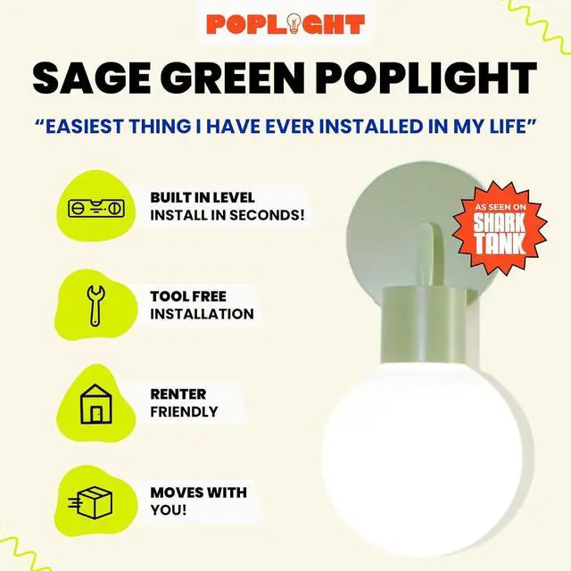 Alt view image 2 of 7 - Wireless Wall Sconce (Shark Tank) Rechargeable & Dimmable LED Light w/App Control & Damage-Free Install, Moveable Modern Ambient Lighting for Elegant Home & Bedroom Decor | Sage Green