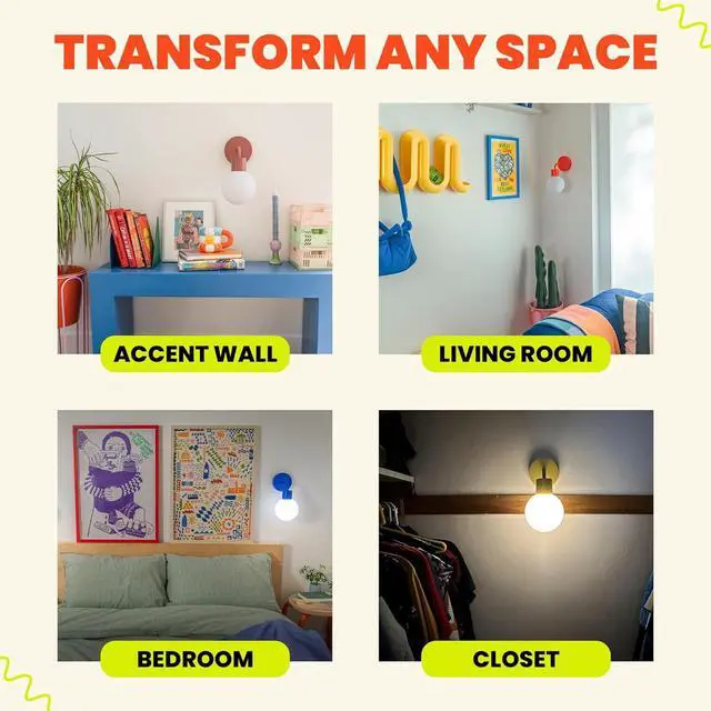 Alt view image 7 of 7 - Wireless Wall Sconce (Shark Tank) Rechargeable & Dimmable LED Light w/App Control & Damage-Free Install, Moveable Modern Ambient Lighting for Elegant Home & Bedroom Decor | Sage Green