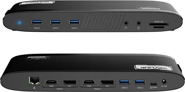 Main image of WAVLINK DisplayLink Docking Station Dual 5K, USB-C Dock for Mac M1/M2/M3/M4 & Windows, 14-in-1 with 100W Laptop Charging, 2 DP/2 HDMI 4K, SD/TF, 5 USB Ports, Ethernet, Audio