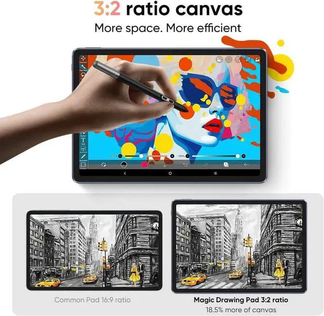 Alt view image 6 of 7 - XPPen Magic Drawing Pad 12.2 Inch Standalone Tablet No Computer Needed with 16384 Pressure Levels X3 Pro Slim Stylus Tilt Support Paper-Like Screen 8GB + 256GB for Digital Artists