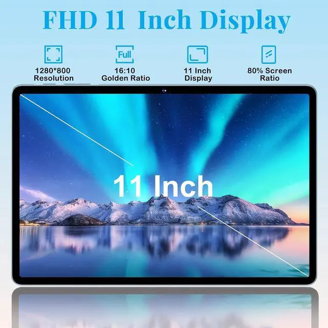 Alt view image 5 of 7 - Tablet 11 inch, 2025 Android 14 Tablet with 24GB RAM 256GB ROM ( 1TB Expand ), Octa-Core Tablets with 13MP+5MP Camera, 8000mAh, IPS HD Touch Screen, 5G WiFi Widevine L1, GPS, Split Screen -Metal Blue