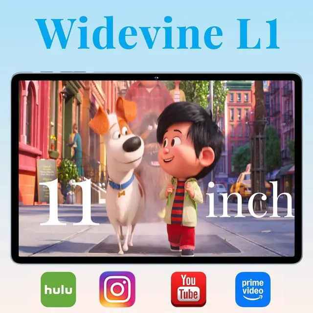 Alt view image 7 of 7 - Tablet 11 inch, 2025 Android 14 Tablet with 24GB RAM 256GB ROM ( 1TB Expand ), Octa-Core Tablets with 13MP+5MP Camera, 8000mAh, IPS HD Touch Screen, 5G WiFi Widevine L1, GPS, Split Screen -Metal Blue