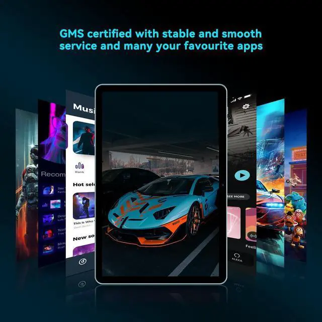 Alt view image 4 of 6 - Android 14 Tablets,Unisoc A75 8 Core CPU.10 Inch Tablet.12GB RAM+128GB ROM(TF 1TB).Widevine L1 1280x800 IPS HD Touch Screen, 6000mAh, Three Cameras.Android Tablet with Bluetooth 5.0, WiFi