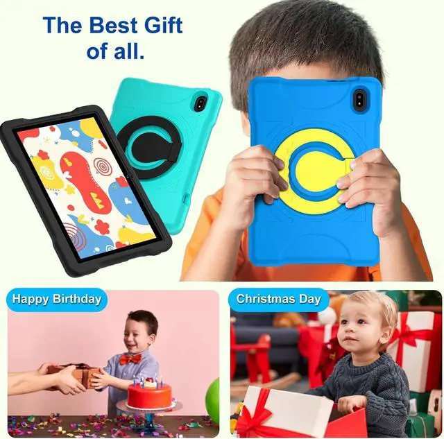 Alt view image 6 of 7 - Kids Tablet Android 14, 10.1 inch Tablet for Kids, 20GB+128GB/1TB Expandable, Android Tablets with WiFi 6, Octa-Core, Parental Control, BT5.0, 360° EVA Case - Green