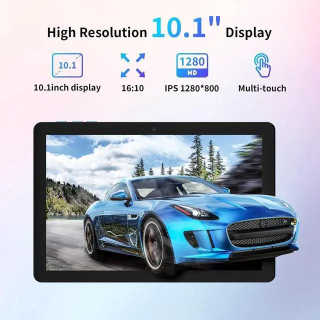 Alt view image 5 of 7 - 10 inch Android 14 Tablet: 2025 8-Core CPU 8GB RAM 64GB ROM 1TB Expandable Widevine L1 Android Tablet 7000mAh Battery OTG IPS Face Recognition, Metal Body + Stand Case