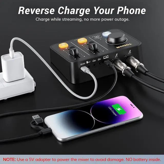 Alt view image 7 of 7 - Podcast Equipment Bundle for 2, Audio Mixer with 2 Dynamic Microphone and 2 Boom Arm Set, XLR Mic with Studio Audio Interface, All-in-One Pack for Podcasting, Recording, Youtube, Tiktok, POD-2