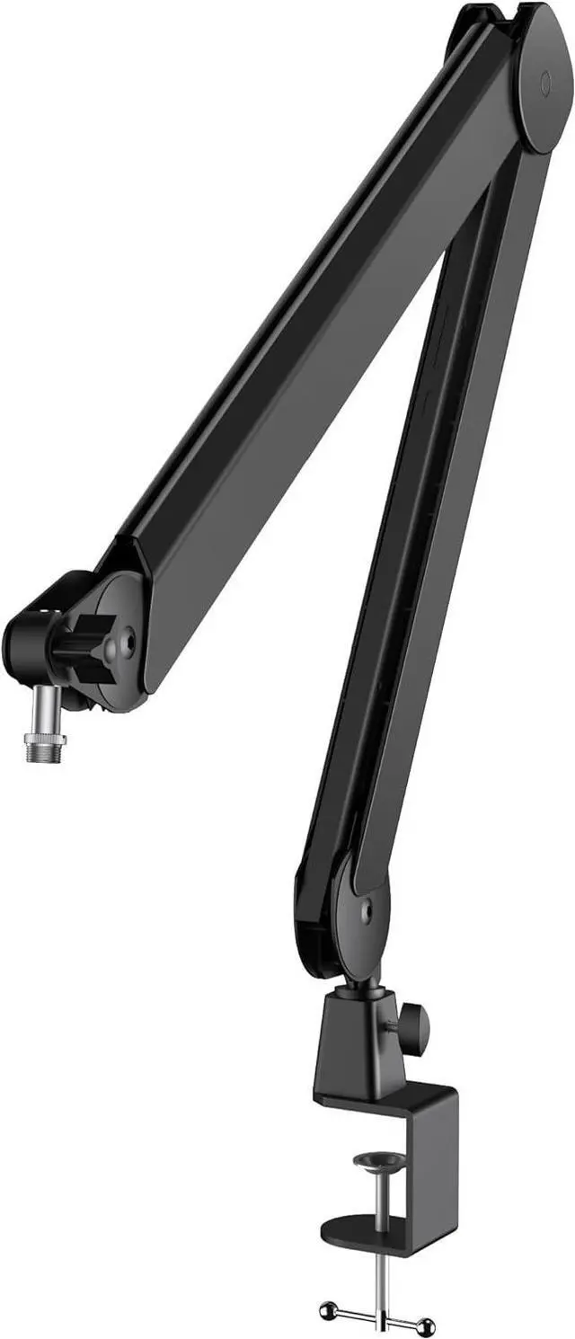 Main image of Mic Boom Arm, Microphone Stand with Cable Management Channels Height Riser for Blue Yeti FIFINE AM8 K669B HyperX QuadCast S SoloCast AT2020 Shure SM7B MV7 and Other Mics