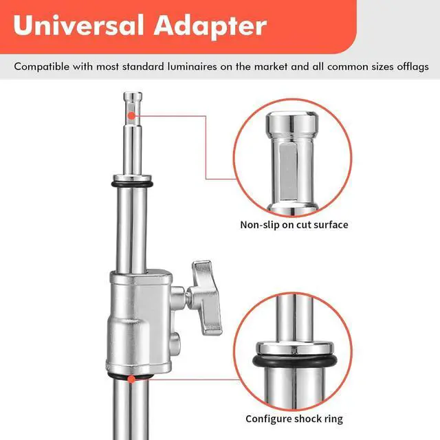 Alt view image 6 of 7 - Pro Heavy Duty Extension Boom Arm Bar for Photography C Stand and Light Stand,Adjustable 42-97inch Crossbar Holding Arm with Sand Bag for Softbox,Strobe,Monolight,LED Video Light,Reflector ect.