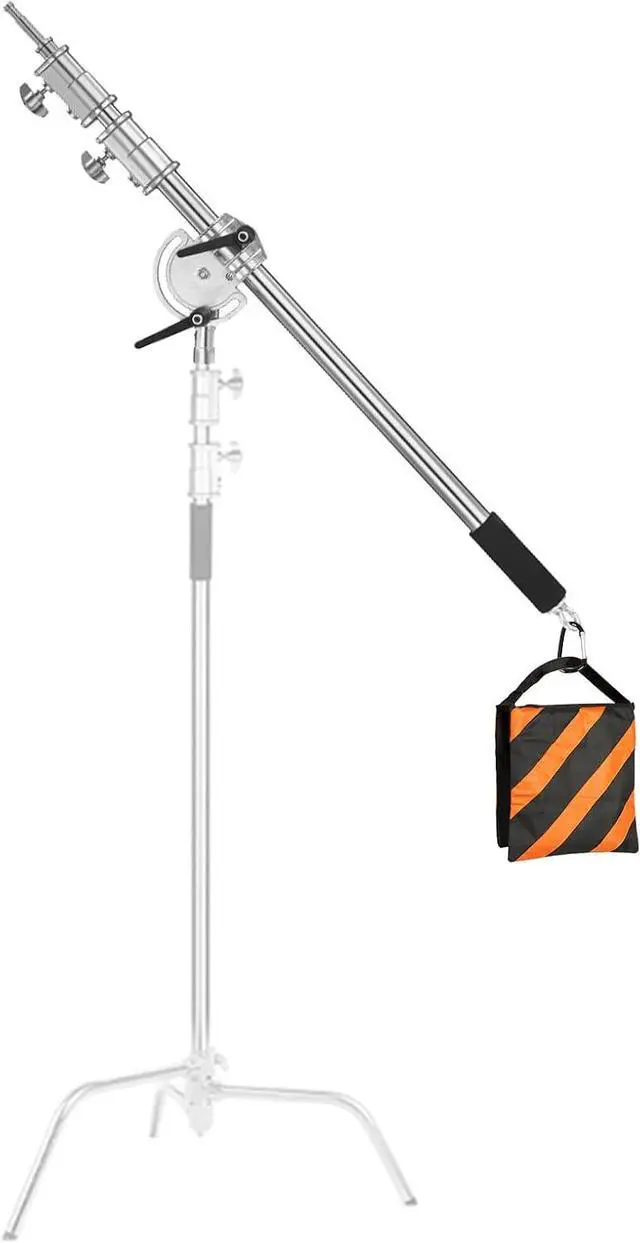Alt view image 2 of 7 - Heavy Duty Extension Boom Arm Bar for Photography C Stand and Light Stand,Adjustable 3.6-8.2ft Crossbar Holding Arm with Sand Bag for Softbox,Studio Strobe,Monolight,LED Video Light,Reflector ect.