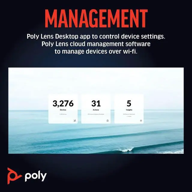 Alt view image 6 of 6 - Studio R30 4K Video Conferencing Bar (Plantronics)  Camera, Mic, & Speaker for Small Rooms  Automatic Camera Framing  Noise Reduction Technology  Works w/Teams, Google, Zoom  Exclusive