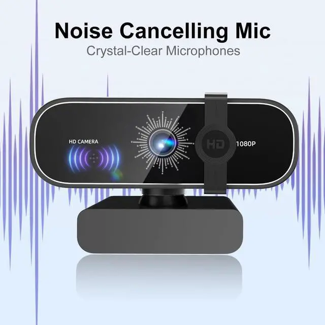 Main image of C28 1080P Webcam with Privacy Cover and Tripod Stand, PC Camera with Noise-Cancelling Mic, Auto Light Correction, Plug and Play, Web Camera for Streaming, Zoom/Facetime