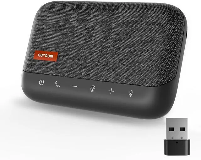 Main image of A15 Conference Speaker and Microphone, Portable Bluetooth Wireless Speakerphone, 360° Noise Cancelling Voice Pickup, Daisy Chian for Calls/Computer/PC/Laptop via Bluetooth/Dongle/USB-A/C Grey